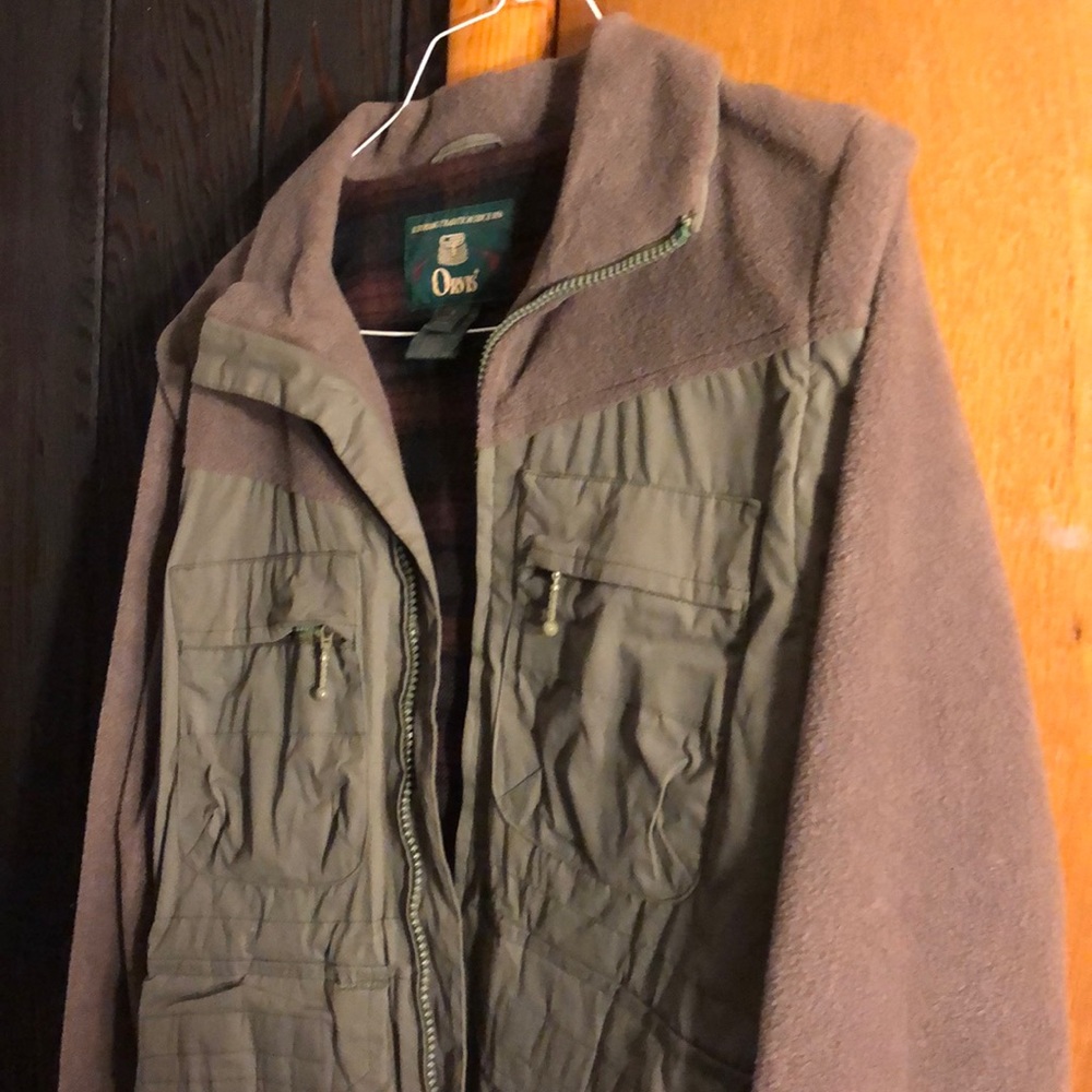Orvis fleece with zip off sleeves utility jacket